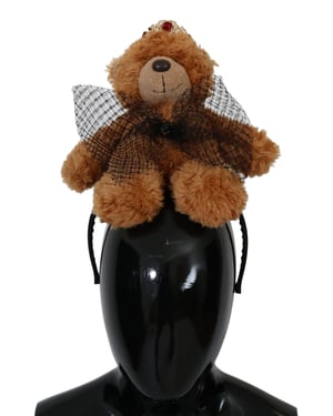 Dolce & Gabbana Teddy Bear Gold Crystal Krone Tiara Diadem Haarband
