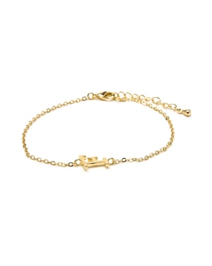 Luxenter Armband mit 18-karätiger Gelbgold-Oberfläche – Alphabet