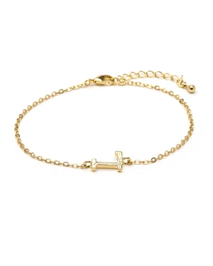 Luxenter Armband mit 18-karätiger Gelbgold-Oberfläche – Alphabet