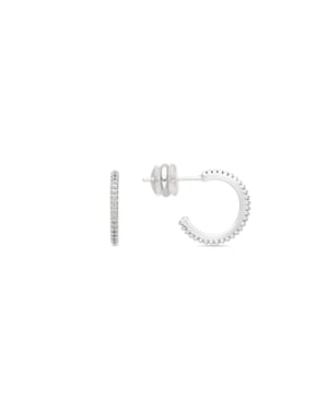 Luxenter Ohrringe mit 15 mm Durchmesser, silberfarben und mit funkelnden Zirkonia – Azar