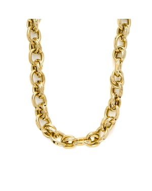 Luxenter Halskette mit 18-karätiger Gelbgold-Finish – Rimsau