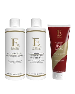 Hyaluronsäure Feuchtigkeitsshampoo 1L + Hyaluronic Acid Feuchtigkeitsspülung 1L + Hyaluronsäure & Kollagen Haarmaske 250ml