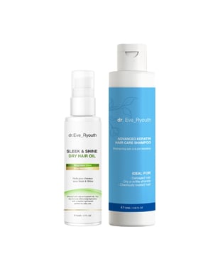FORTSCHRITTLICHES KERATIN HAARPFLEGE SHAMPOO 100ML + GLATT & GLÄNZEND TROCKENHAARÖL 60ML