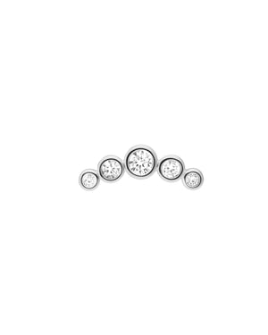Luxenter Piercing mit Zirkonia, 925er Sterlingsilber – Inloc