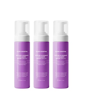 3 X Wiederherstellendes & Befeuchtendes Kollagenserum 30ml