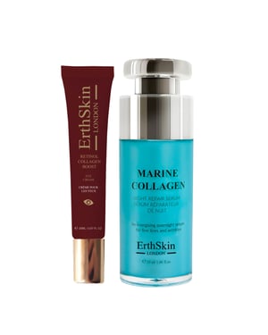Marine Collagen Nacht Reparaturserum 30ml + Retinol Collagen Boost Augencreme 20ml
