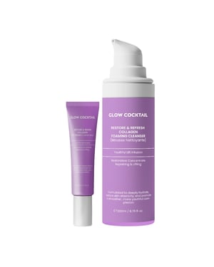 Wiederherstellende & Erfrischende Kollagen-Schaumreinigungsmilch 200ml + Wiederherstellende & Belebende Kollagen-Augencreme 15ml