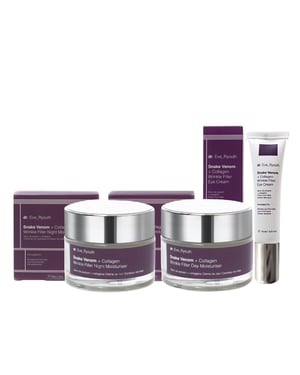 Schlangengift + Kollagen Faltenauffüller Augencreme 15 ml + Schlangengift + Kollagen Faltenauffüller Tagescreme 50 ml + Schlangengift + Kollagen Faltenauffüller Nachtcreme 50 ml