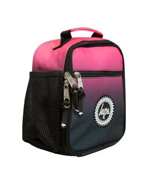 Kinder Lunch Tasche Schwarz Rosa Farbverlauf | Thermo-isolierte Schulbrotbox 4,5L
