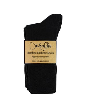 4er Pack Damen Bambus Diabetiker Socken Weich Atmungsaktive Nicht einengende Socken