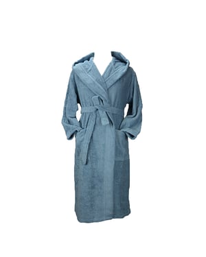 ARTG - "Robezz" Morgenmantel für Herren/Damen Unisex, Baumwolle aus biologischem Anbau (Blau)