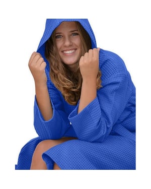 ARTG - "Robezz" Morgenmantel mit Kapuze für Damen (wahres Blau)