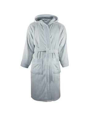The One Towelling - Morgenmantel für Herren/Damen Unisex, mit Kapuze (Silbergrau)