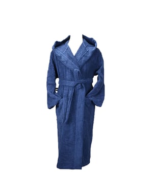 ARTG - "Robezz" Morgenmantel für Herren/Damen Unisex, Baumwolle aus biologischem Anbau (Dunkelblau)