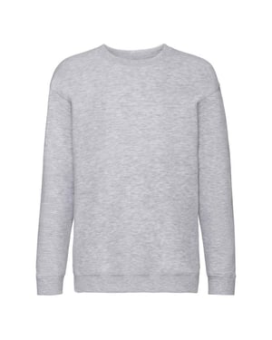 Fruit of the Loom - "Premium" Pullover für Kinder angesetzte Ärmel (Grau meliert)