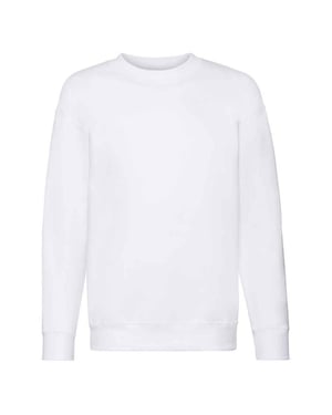 Fruit of the Loom - "Premium" Pullover für Kinder angesetzte Ärmel (Weiß)
