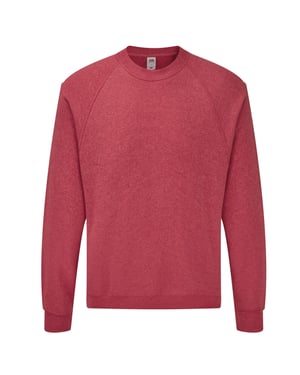 Fruit of the Loom - "Classic" Pullover für Herren Raglanärmel (Heide Rot)