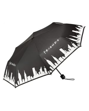 Friends - Farbwechselnd Faltbarer Regenschirm (Schwarz/Weiß)