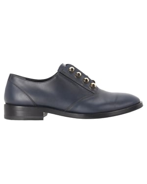 Balenciaga Derby-Schuhe mit Nieten aus marineblauem Leder