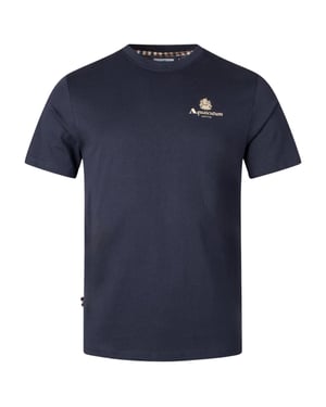 Aquascutum Active T-shirt Mit Kleinem Logo, Marineblau