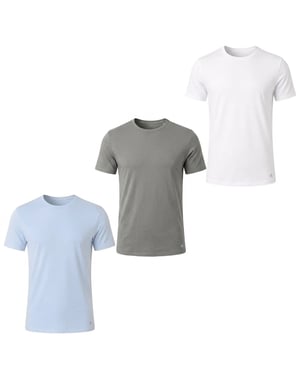 Pack 3 Herren-Unterhemden Slim Baumwoll-Stretch-Mix NB4185