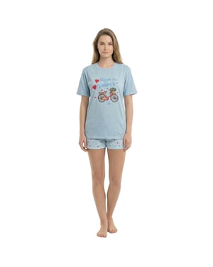 Damen Sommer Kurzarm Baumwollpyjama KL40000