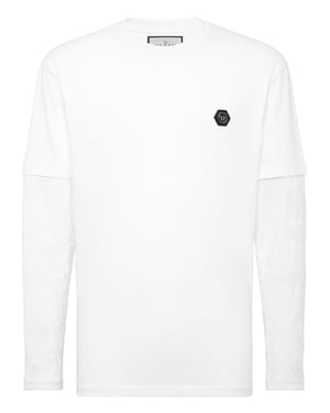 T-Shirt Rundhalsausschnitt Ls Crest
