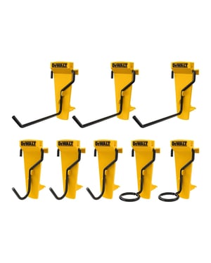 Dewalt - Werkzeughaken "DWST82816-0", Set (8er-Pack) (Gelb/Schwarz)