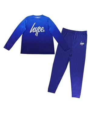 Jungen Ombre Langarm-Pyjama-Set Blau Kinder Nachtwäsche
