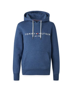 Tommy Hilfiger Logo Hoodie Blau