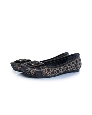 Emporio Armani, gewebte Schnallen-Ballerinas