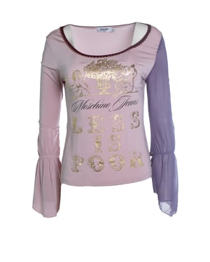 Moschino Jeans, Pinkes Top mit schwingenden Ärmeln