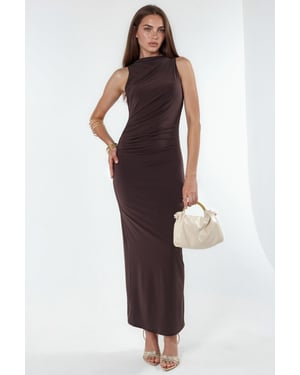Raffiniertes Detail Bodycon Maxikleid