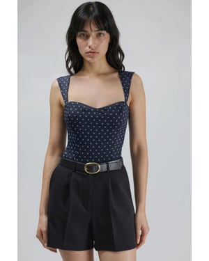Hochtaillierte weite Mini-Shorts
