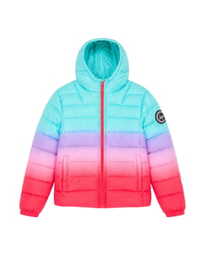 Mädchen Gestepptes Warmwetterjacke Kinder Pink Kapuzen Wintermantel