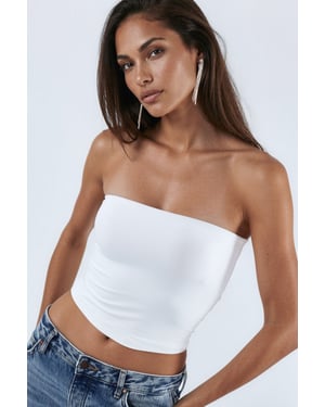 Bandeau-Top mit verkürzter Länge