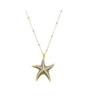 Luxenter-Halskette in 18-karat-Gelbgold und weißer Perle – Ruko