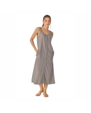 Damen Sommer Lange Ärmellose Nachthemd JJB38