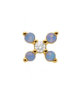 Luxenter Piercing aus Zirkonia mit 18 Karat Gelbgold-Finish – Acano