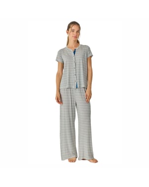 Damen Sommerpyjamas mit lässigen langen Hosen JJB28