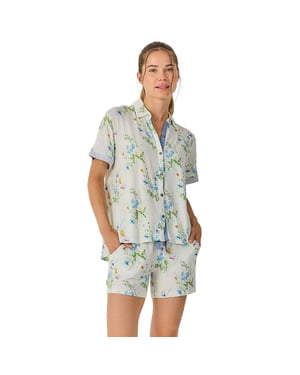 Damen Sommerpyjama Kurzarmshirt JJB17