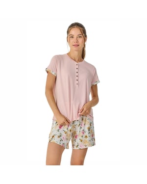 Damen Sommer Kurzarm Schlafanzug JJB31