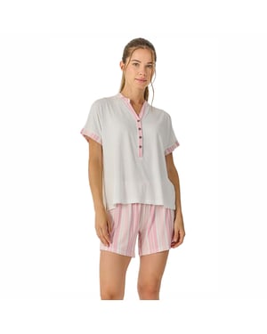 Damen Sommer Kurzarm Pyjamas JJB29