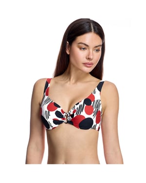 Damen Slimming Bikinioberteil mit V-Ausschnitt W260832