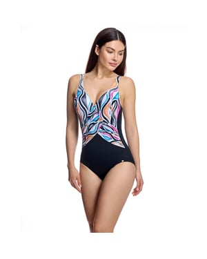 Damen Badeanzug mit gekreuztem Halsausschnitt W260270