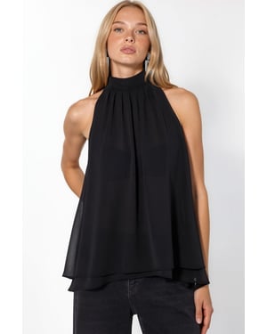 Halterneck ärmellose Bluse