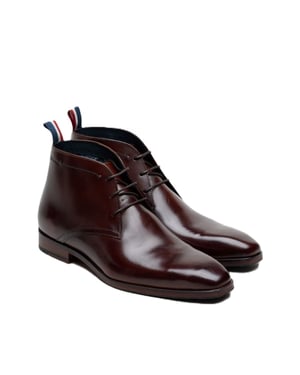 Ben Sherman London Brush Off Leder Herren braune Stiefel