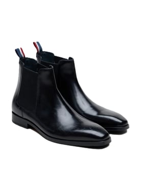 Ben Sherman Kendrick Leder Herren Schwarze Stiefel