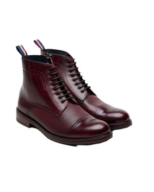 Ben Sherman Harrington Brush Off Leder Herren Bordeaux Stiefel