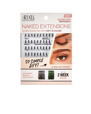 Ardell Naked Extensions Soft 3d Volume X 56 Knotenfreie Einzelsträhnen #schwarz 1 Stück